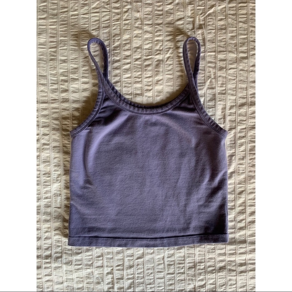 ARQ crop tank periwinkle